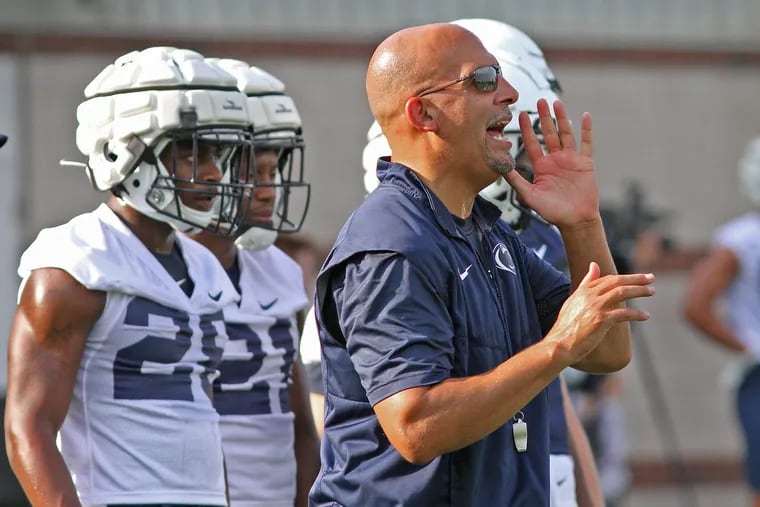 Penn State head coach James Franklin will be working with a young roster this season.