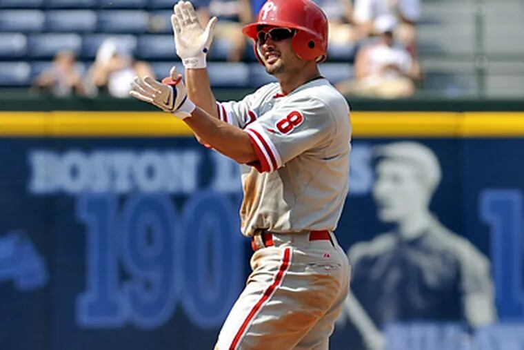 Shane Victorino's .291 batting average is second-highest among the Phillies' regular starters this season. (Gregory Smith/AP)