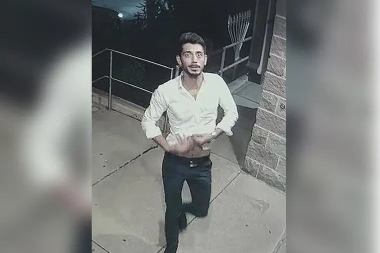 Police released this photo of a man who urinated on a synagogue on Sunday, Aug. 13, 2017, in Northeast Philadelphia's Somerton section.