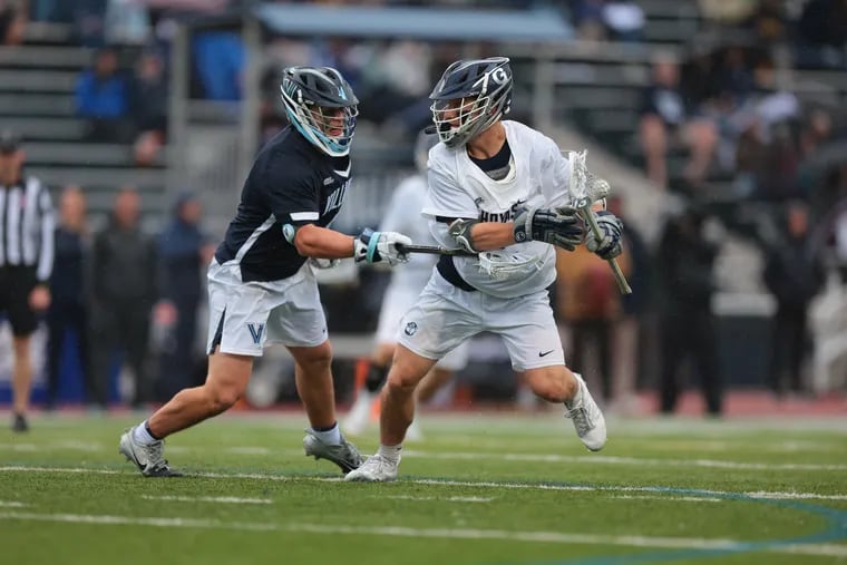 Villanova was on the brink of capturing the Big East lacrosse title, but a late goal from Georgetown put the Hawks on the latter end of an 11-10 final in overtime.