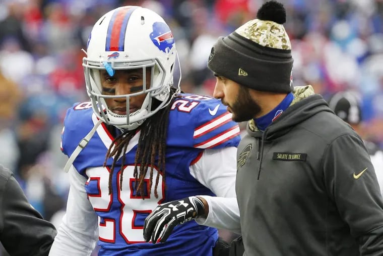 The Eagles have acquired cornerback Ronald Darby (left) in a trade with the Buffalo Bills.