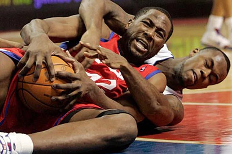 Elton Brand scored 17 points and grabbed 14 rebounds in the loss to the Pistons. (AP Photo/Duane Burleson)
