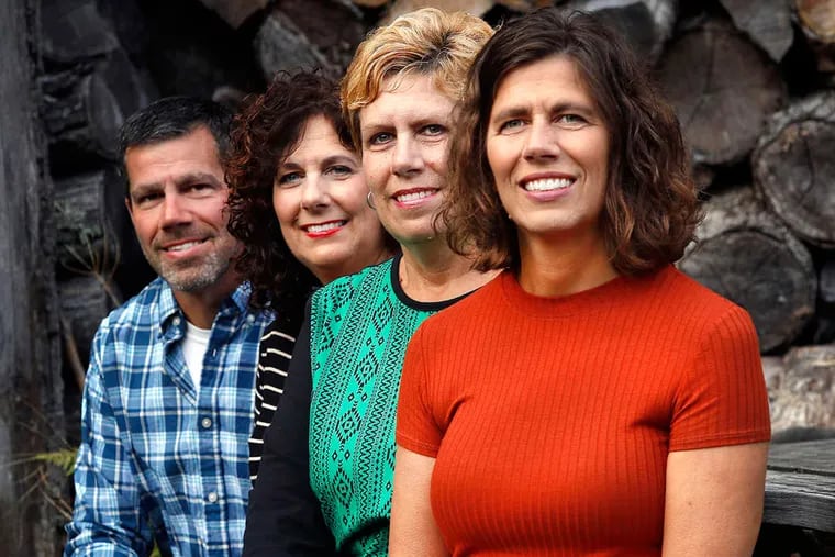 From left are siblings Michael Olenchak, Christine Gentile, Lori Marinucci and Mary Lynn Gantano, who all carry the BRCA gene.