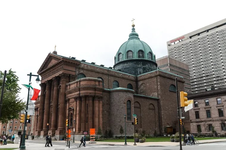 The Cathedral Basilica of Saints Peter and Paul  in Center City, the site of a vigil to pray for the church to atone for sexual abuse.