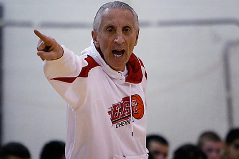 Cherry Hill East coach John Valore instructs his players. (Michael S. Wirtz / Staff Photographer)
