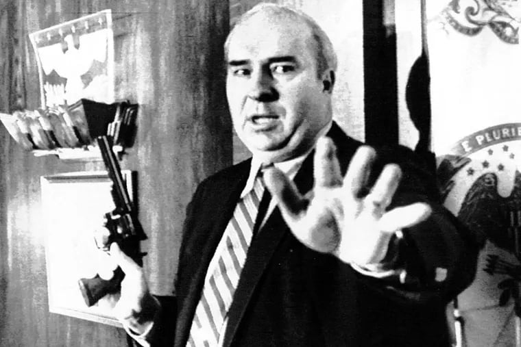 R. Budd Dwyer, then state treasurer, publicly shot himself after being convicted of charges similar to McCord's. AP, File
