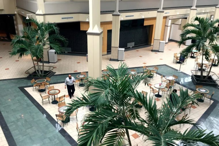 Overlooking the food court inside the once-thriving Echelon Mall.