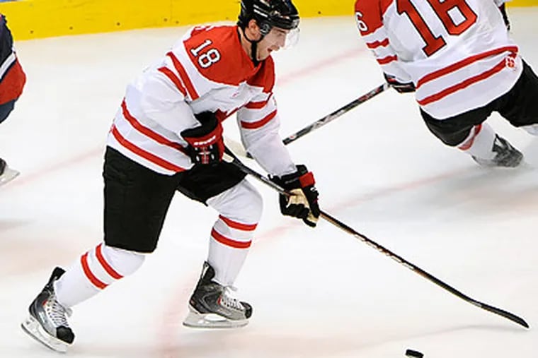 Mike Richards won't have much time to settle after helping Canada win gold in Vancouver. (Clem Murray/Staff Photographer)