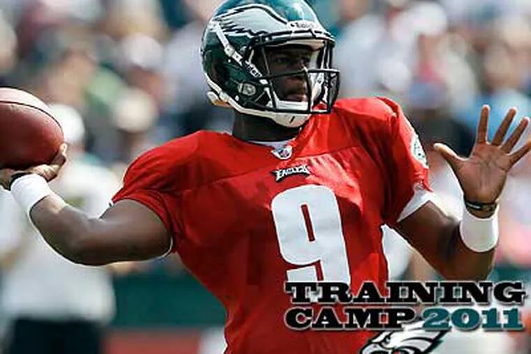 Vince Young has not inspired much confidence since joining the Eagles to back up Michael Vick. (Yong Kim/Staff Photographer)