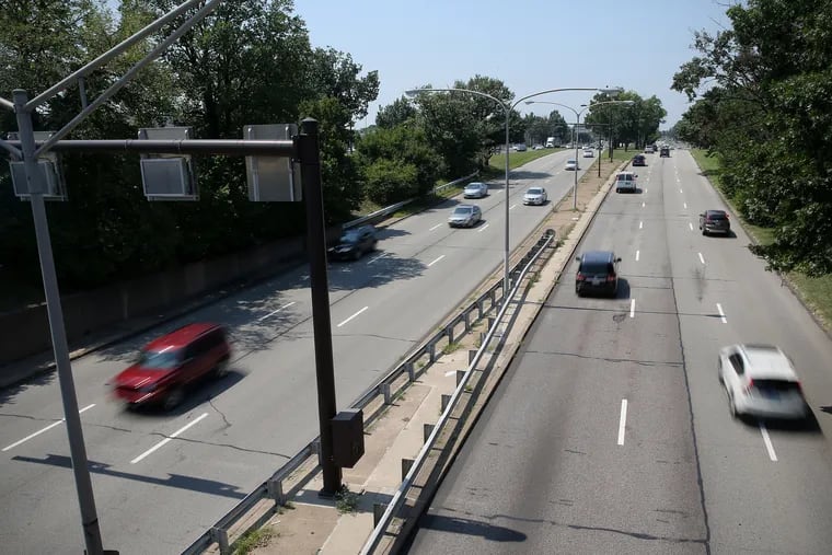 Roosevelt Boulevard is pictured from Cottman Avenue in Philadelphia.