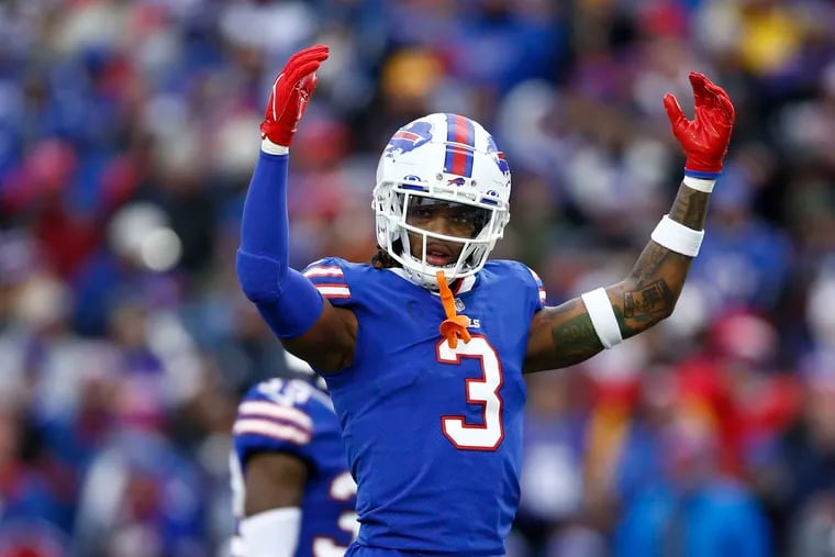 Buffalo Bills safety Damar Hamlin, seen here during a game against the Minnesota Vikings back in November. Hamlin remains hospitalized and in critical condition.