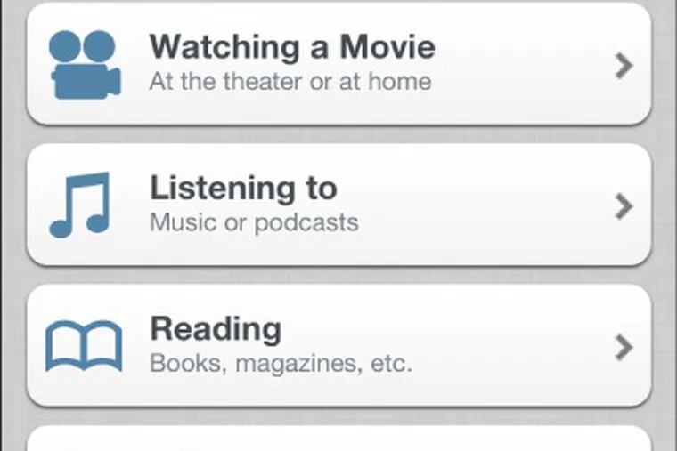 When a user checks in to GetGlue, they are presented with categories.