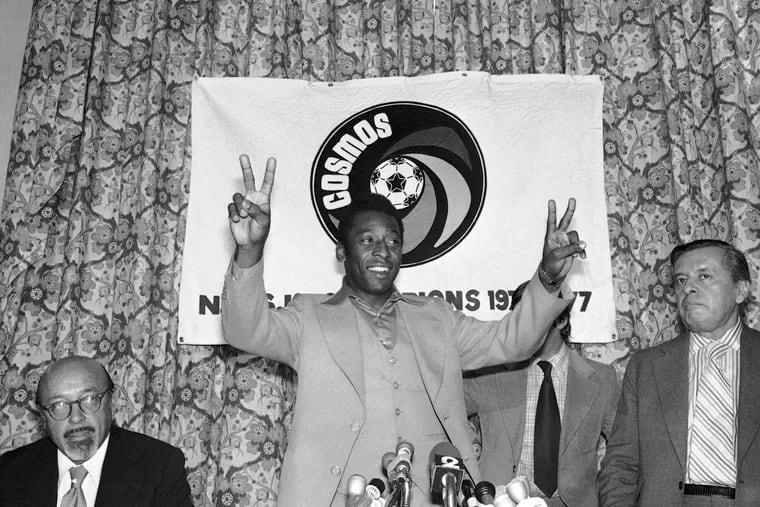 Brazilian star Pelé was a massive hit in the United States after joining the New York Cosmos in 1975.