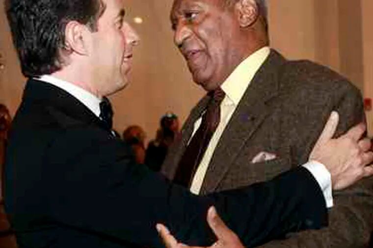 When Bill Cosby (right) was honored with Mark Twain humor prize at the Kennedy Center in October, comedian Jerry Seinfeld was part of the celebrity guest list. When Cosby is feted in Philly in April for winning the Marian Anderson Award, again the stars might come out.