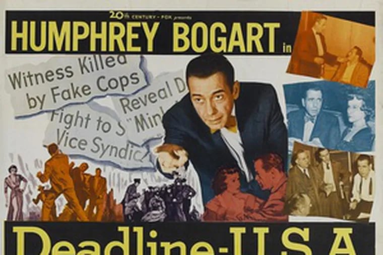 Posters for 1952&#0039;s &quot;Deadline-U.S.A.,&quot; directed by Philadelphian Richard Brooks, and 1955&#0039;s &quot;Violent Saturday,&quot; which will be shown at the Philadelphia Film Festival, in conjunction with the mystery-lit conference Noircon.