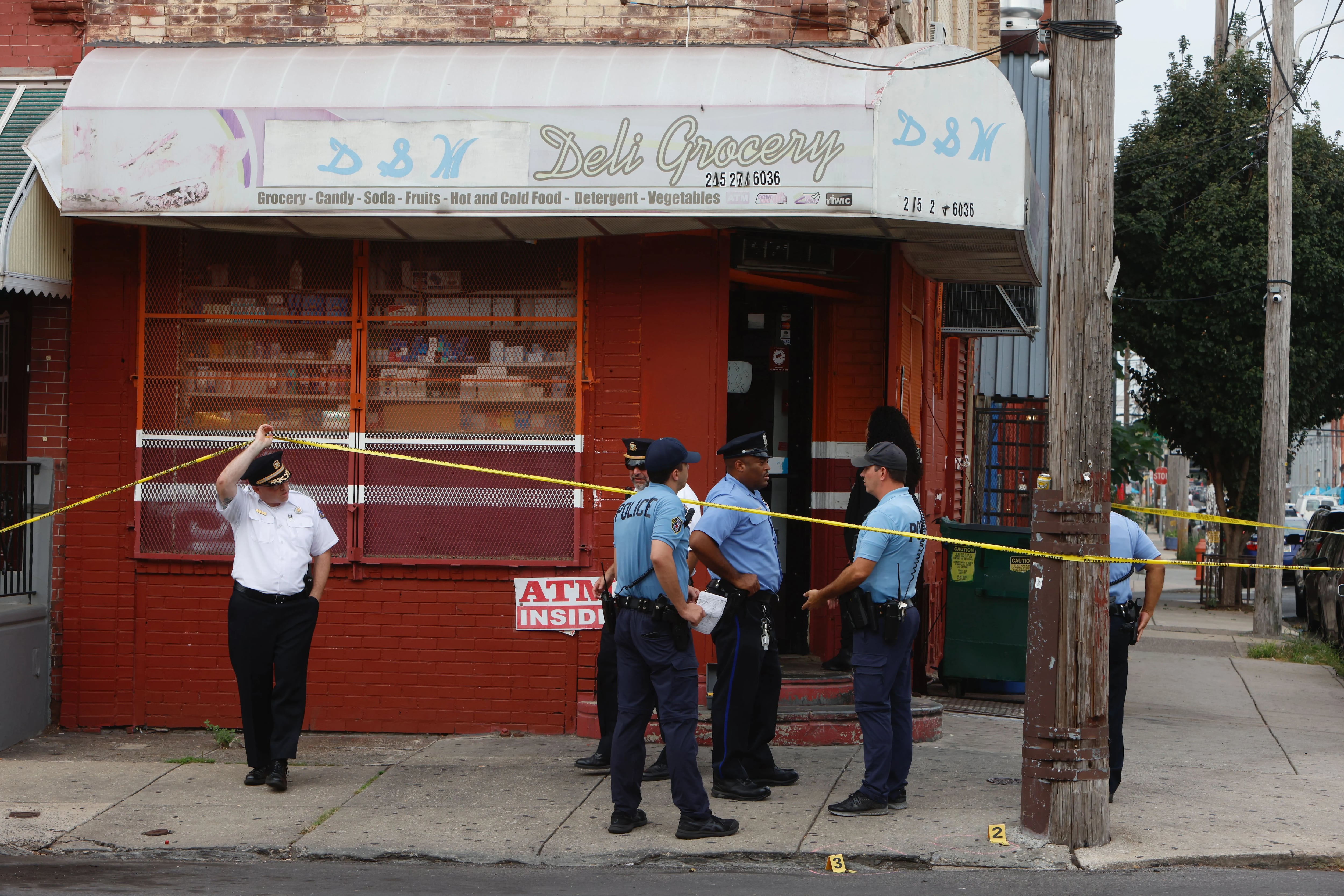 Philadelphia police investigate the scene of a shooting in the Point Breeze section on Sept. 7, 2023.