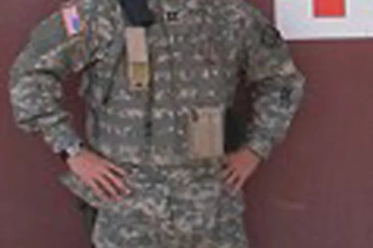 Pryor in uniform in Iraqduring his last tour of duty.