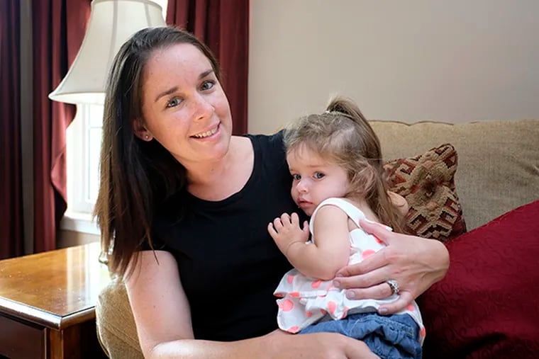 Rachel McGinn, of Langhorne. Her youngest daughter Lilah was born at Thomas Jefferson University Hospital in early 2012, shortly after Jefferson stopped giving out free formula. (She didn't want it anyway.) ( ED HILLE / Staff Photographer )