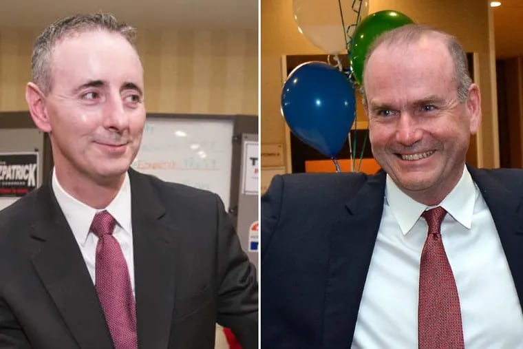 U.S. Rep. Brian Fitzpatrick (left), a Bucks County Republican, and Democrat Scott Wallace (right) are facing off in one of the toughest U.S. House races in the Philadelphia region.