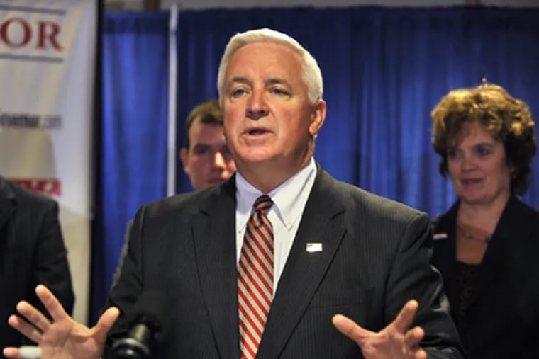Governor-elect Tom Corbett will take office on Tuesday. (File photo)