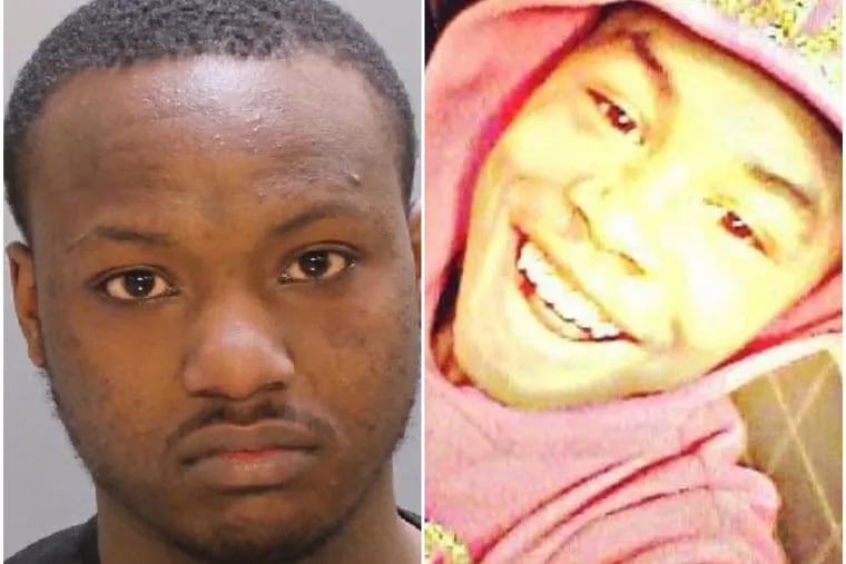 Tymear Johnson, left, was convicted of first-degree murder in the 2017 fatal shooting of Khiseer Davis-Prather, 13, right, in the Gold Fish Chinese takeout in Nicetown.