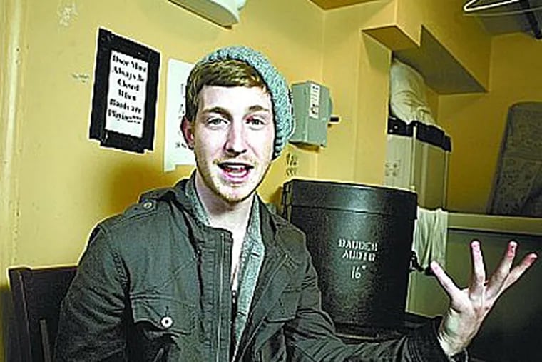 Asher Roth is a 23-year-old rapper from Morrisville who attended West Chester University and is being hailed as a music phenom in the rap world. (Ed Hille / Staff Photographer)