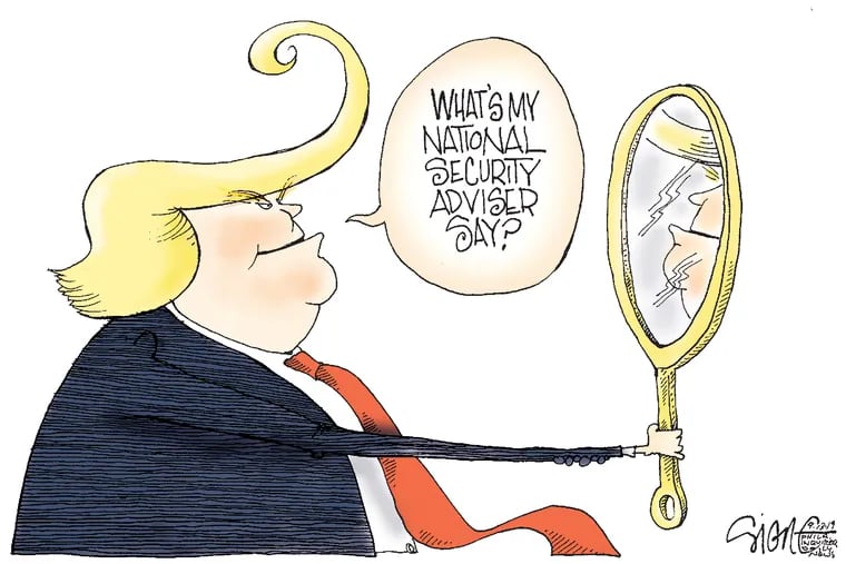 Trump's national security mirror.