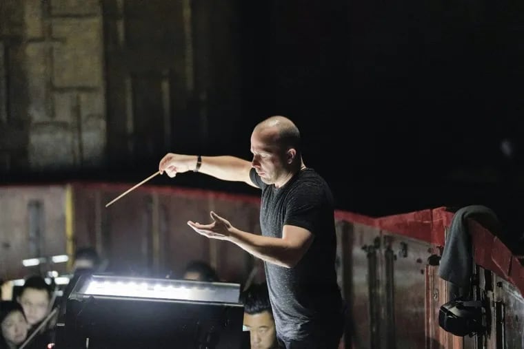 Yannick Nézet-Séguin conducting the Met Orchestra in rehearsal for Wagner’s Parsifal.