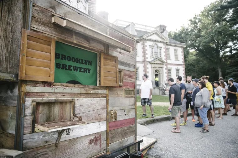 The Mount Pleasant Mansion in Fairmount Park, site of the 2016 Brooklyn Brewery Beer Mansion. This year’s Beer Mansion will be at the Woodlands Mansion and Cemetery in West Philly.