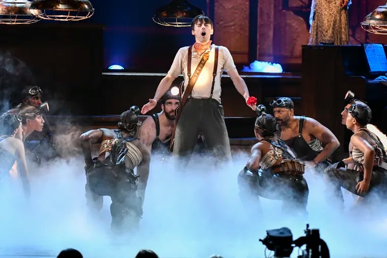 The cast of "Hadestown" performs at the 73rd annual Tony Awards at Radio City Music Hall on Sunday.