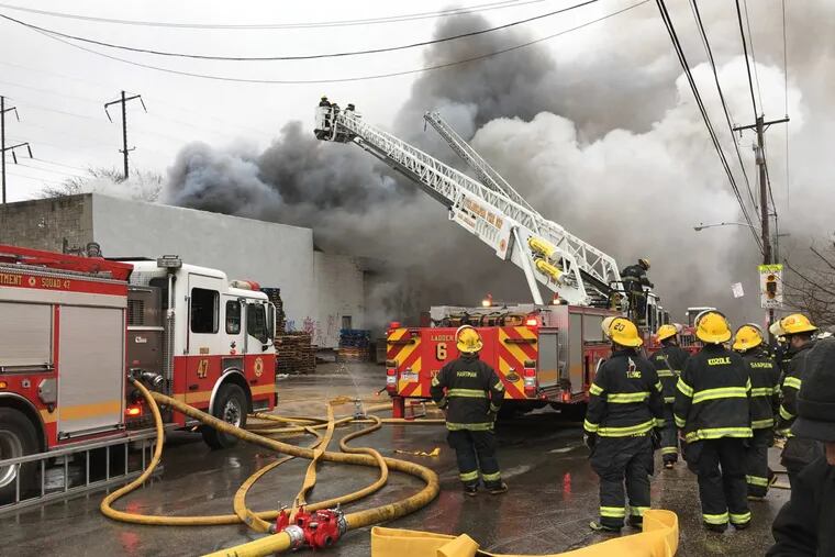 Philadelphia fire department was called to a multi-alarm fire at Island and Paschall Ave on Thursday morning February 22, 2018. This multi-alarm fire was at the Pasco Inc. Recycling Center.