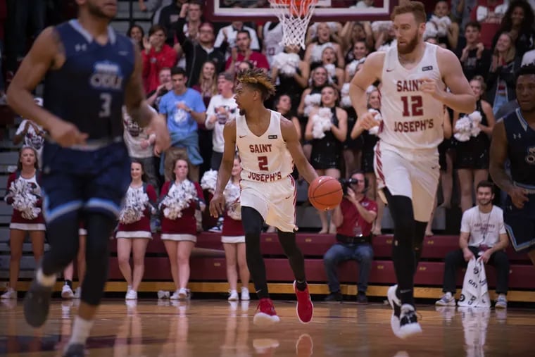 St. Joseph's Charlie Brown Jr. scored 20 points on Friday against Old Dominion.