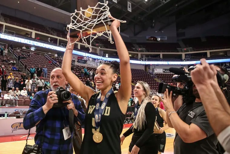 Archbishop Wood graduate Ryanne Allen, photographed after winning a PIAA Class 4A title on March 24, 2022, signed with Villanova earlier this month.