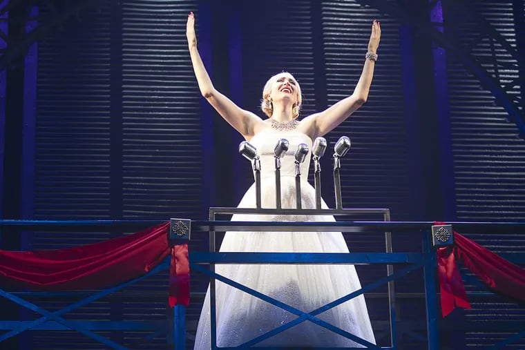 Dee Roscioli as Evita Peron in the Pennsylvania Shakespeare Festival production of “Evita.”