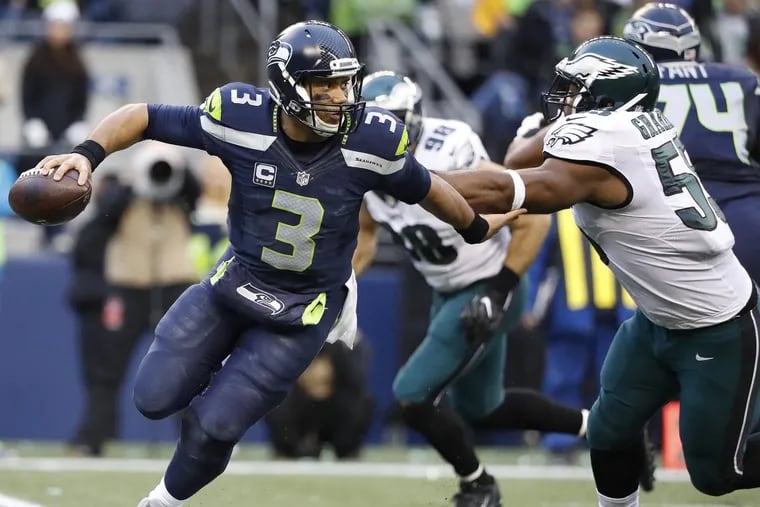 Seattle Seahawks quarterback Russell Wilson in action against the Philadelphia Eagles last season.