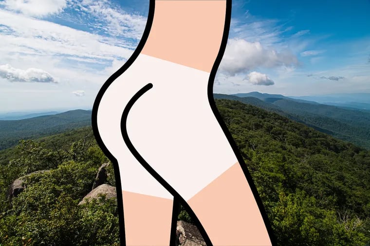 Most nude hiking enthusiasts say you should bring some supplies, including clothes, when you hike naked. 
Anton Klusener / Staff illustration with Getty Images