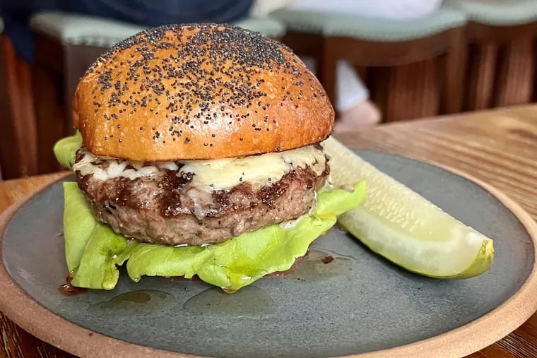 The dry-aged beef burger at Alice.