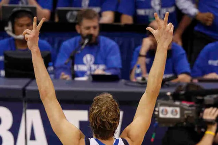 Dirk Nowitzki has spurred Dallas to 12-3 playoff record.