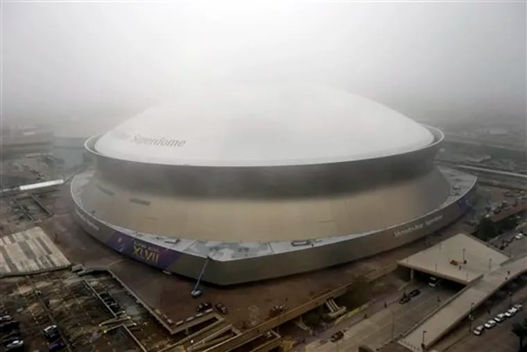 The Mercedes-Benz Superdome in New Orleans will be the site for Sunday's Eagles-Saints NFC divisional playoff game.
