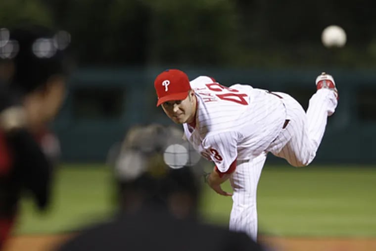 J.A. Happ could be more valuable to the Phillies as a starter in the playoffs rather than working out of the bullpen.  (Ron Cortes / Staff Photographer)