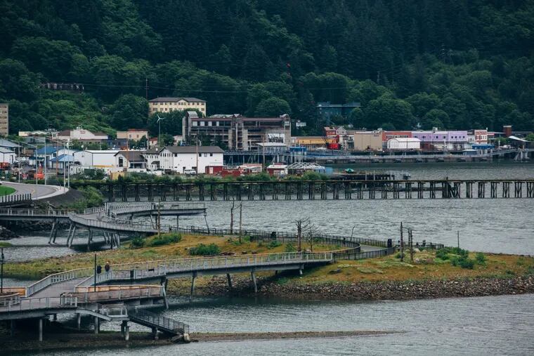 A cruise ship port stands empty in Juneau, Alaska, in 2020. MUST CREDIT: Bloomberg photo by Meg Roussos