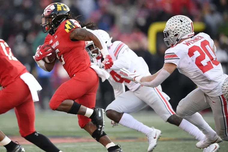 Running back Anthony McFarland ran for 298 yards and two touchdowns in Maryland's 52-51 overtime loss to Ohio State on Saturday.