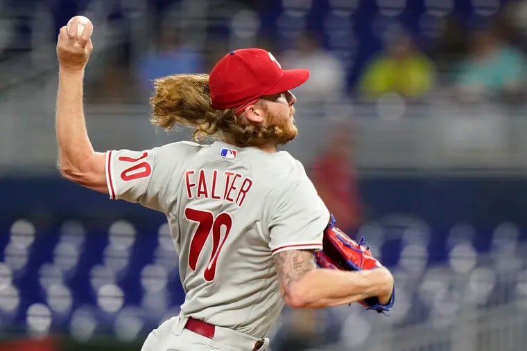 Phillies lefthander Bailey Falter is 5-3 with a 3.80 ERA in 16 games this season.