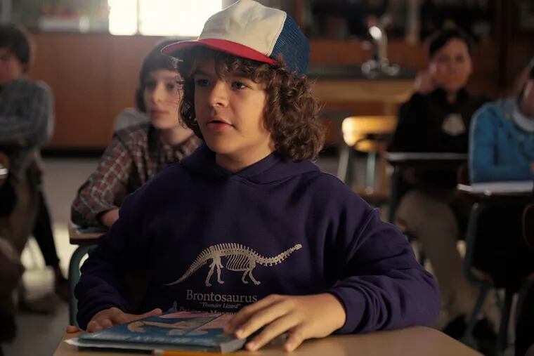 Gaten Matarazzo as Dustin in Netflix's &quot;Stranger Things,&quot; sporting the vintage sweatshirt from the Science Museum of Minnesota that fans have gone crazy for