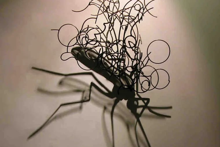 &quot;Mosquito I&quot; (2007) is one of Larry Kagan's ingenious, shadow-casting metal wall sculptures.