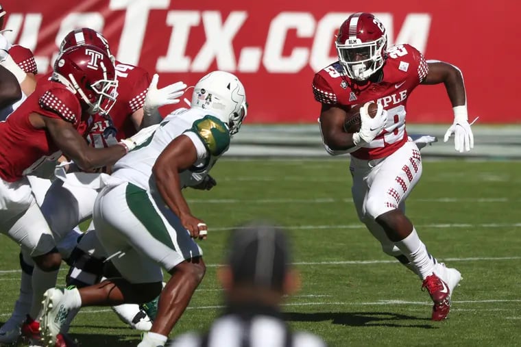 Temple running back Tayvon Ruley carries the ball in the first half against South Florida last month..