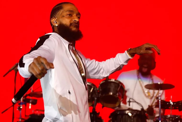 Rapper Nipsey Hussle performs music from his album "Victory Lap," along with other songs, on Feb. 15, 2018 at the Palladium in Hollywood, Calif. Hussle was shot multiple times Sunday afternoon in South Los Angeles, law enforcement sources said. (Genaro Molina/Los Angeles Times/TNS)