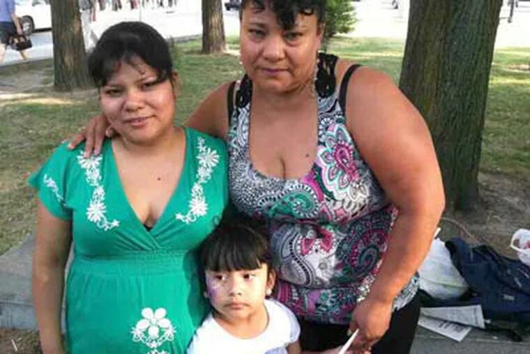 Zulma Villatoro (left) who came to the United States at 14, may have to leave her mother (right) and daughter, a U.S. citizen. (Michael Matza / Staff)