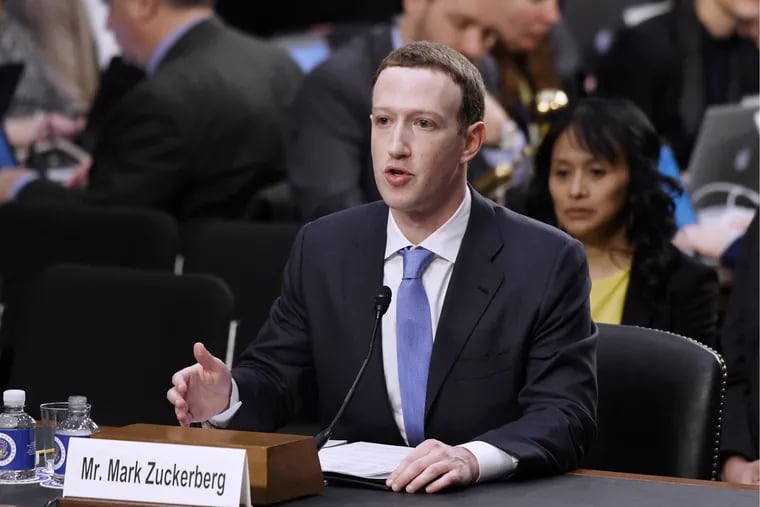 Facebook CEO Mark Zuckerberg testifies before the Senate judiciary and commerce committees on Capitol Hill on April 10 in Washington, D.C.