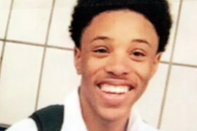 This is Saleem West, 16, who was killed Sunday afternoon in Strawberry Mansion